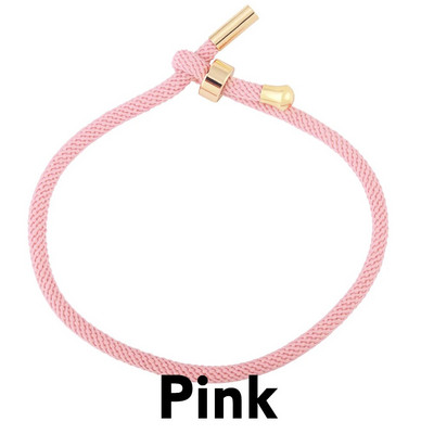 OCESRIO krāsainas regulējamas kokvilnas sarkanas virves rokassprādzes ķēdes apzeltītas vara DIY sastāvdaļas rotaslietu izgatavošanai cana002