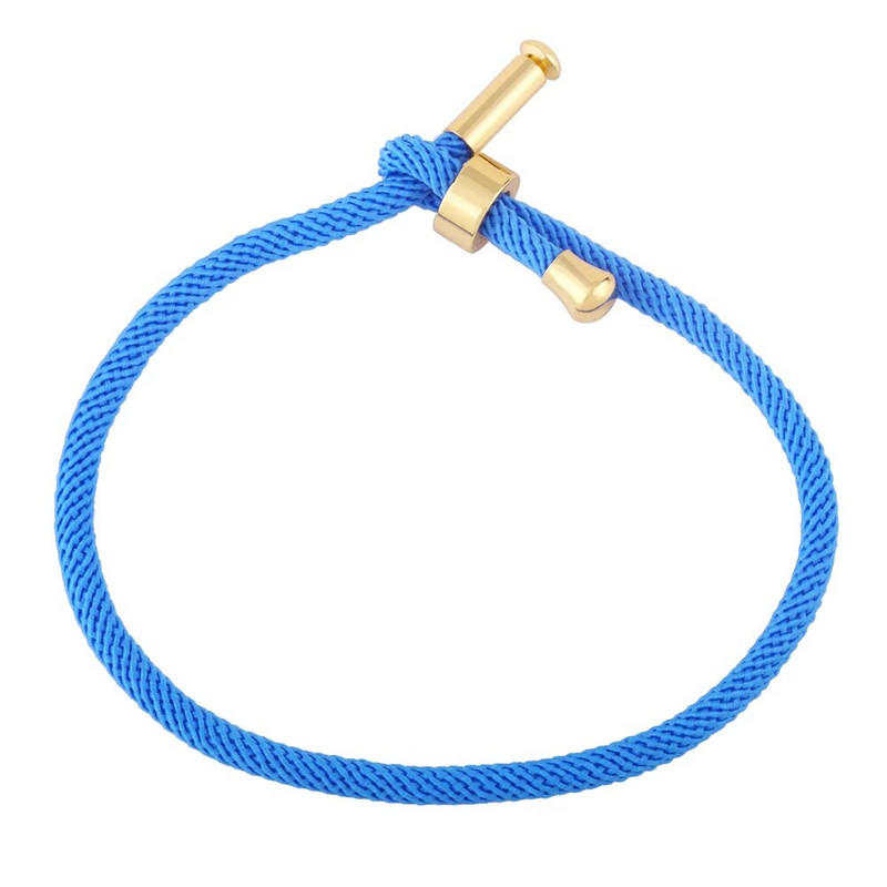 OCESRIO krāsainas regulējamas kokvilnas sarkanas virves rokassprādzes ķēdes apzeltītas vara DIY sastāvdaļas rotaslietu izgatavošanai cana002