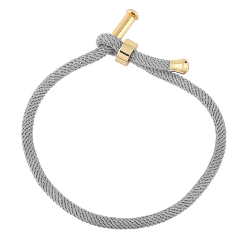 OCESRIO krāsainas regulējamas kokvilnas sarkanas virves rokassprādzes ķēdes apzeltītas vara DIY sastāvdaļas rotaslietu izgatavošanai cana002