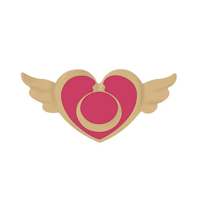 Χαριτωμένο ροζ πριγκίπισσα με σμάλτο καρφίτσα κινουμένων σχεδίων μαγικό ραβδί Θησαυρός στήθος καρφίτσα καρφίτσα καρφίτσα καρφίτσα ρόλος καρδιά τσάντα πέτο Παιδικό δώρο κοσμήματα