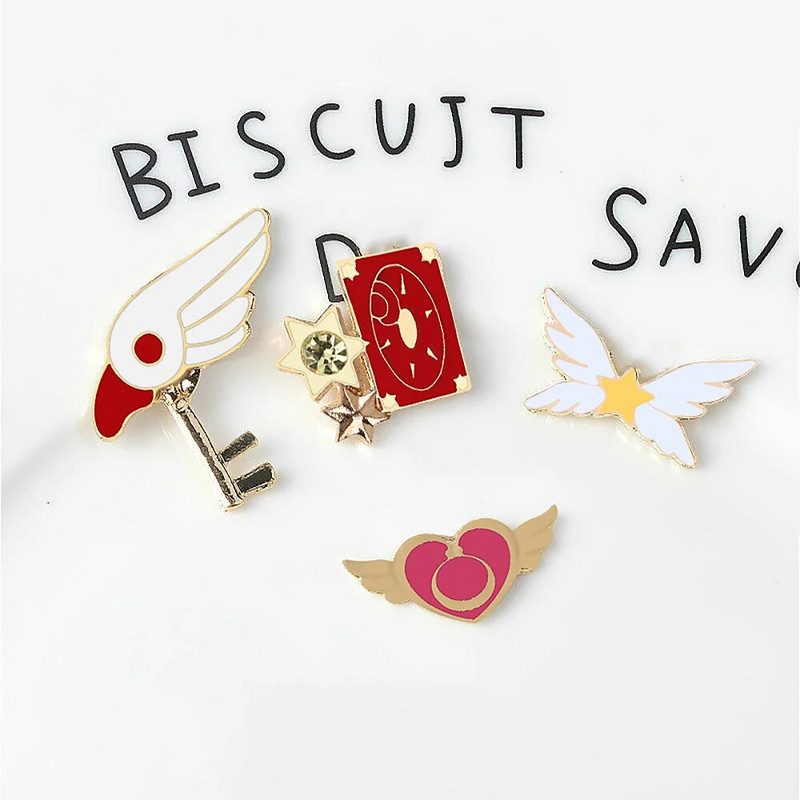 Χαριτωμένο ροζ πριγκίπισσα με σμάλτο καρφίτσα κινουμένων σχεδίων μαγικό ραβδί Θησαυρός στήθος καρφίτσα καρφίτσα καρφίτσα καρφίτσα ρόλος καρδιά τσάντα πέτο Παιδικό δώρο κοσμήματα