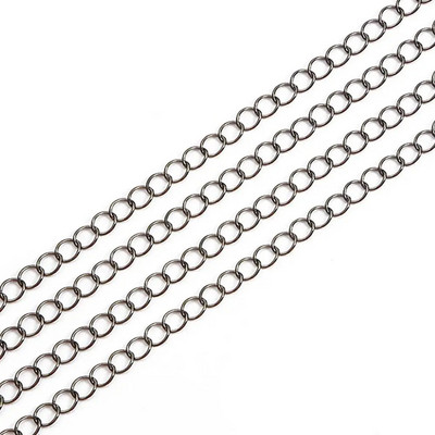 5 metara/lot 2,5 2,8 3,6 4,8 mm Ovalni lančić Prsten Produženi lanci Ogrlica Narukvice Lanci Potrošni materijal za izradu nakita DIY