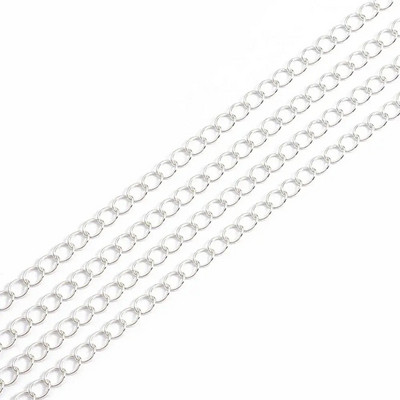 5 metara/lot 2,5 2,8 3,6 4,8 mm Ovalni lančić Prsten Produženi lanci Ogrlica Narukvice Lanci Potrošni materijal za izradu nakita DIY