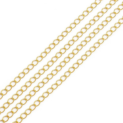 5 metara/lot 2,5 2,8 3,6 4,8 mm Ovalni lančić Prsten Produženi lanci Ogrlica Narukvice Lanci Potrošni materijal za izradu nakita DIY