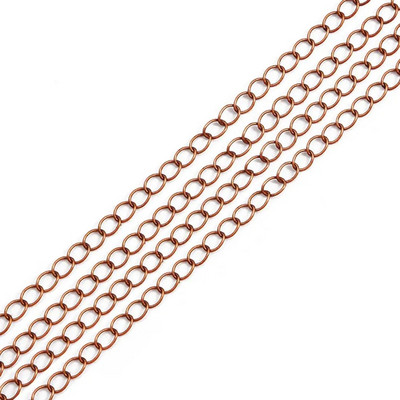 5 metara/lot 2,5 2,8 3,6 4,8 mm Ovalni lančić Prsten Produženi lanci Ogrlica Narukvice Lanci Potrošni materijal za izradu nakita DIY