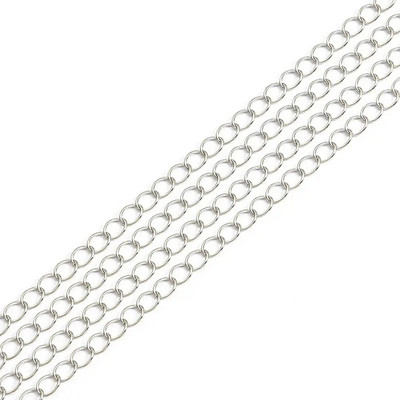 5 metara/lot 2,5 2,8 3,6 4,8 mm Ovalni lančić Prsten Produženi lanci Ogrlica Narukvice Lanci Potrošni materijal za izradu nakita DIY