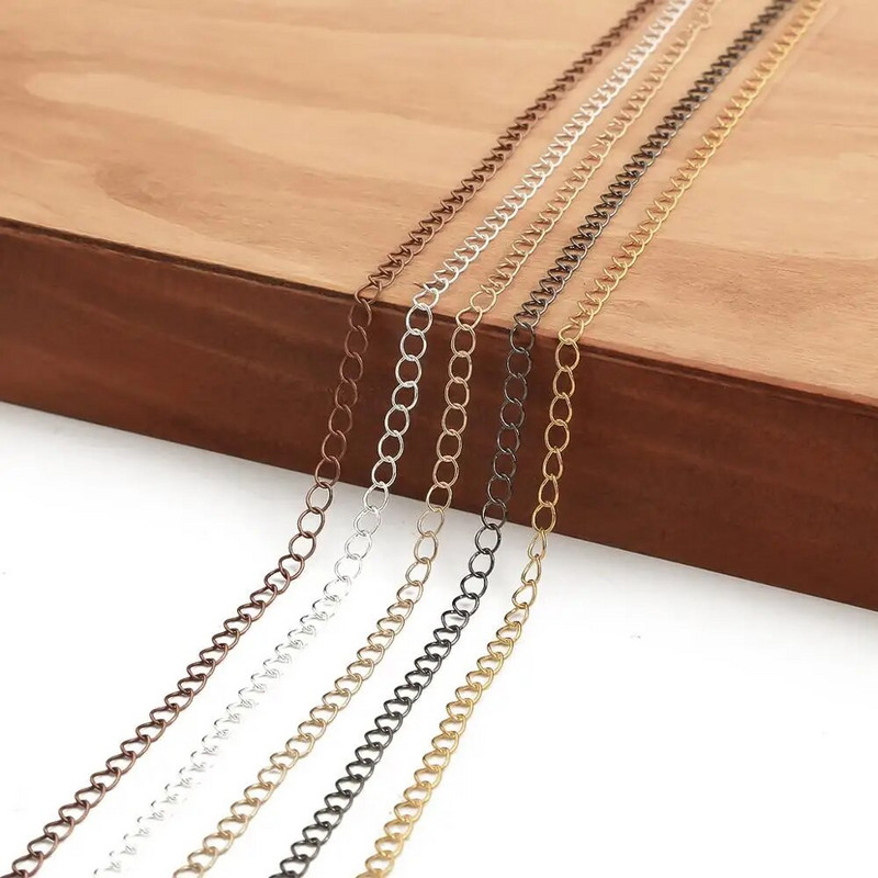 5 metara/lot 2,5 2,8 3,6 4,8 mm Ovalni lančić Prsten Produženi lanci Ogrlica Narukvice Lanci Potrošni materijal za izradu nakita DIY