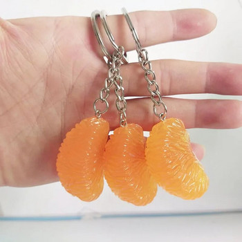 Ρητίνη προσομοίωσης πορτοκαλί μπρελόκ μενταγιόν τροφίμων και μπρελόκ φρούτων χονδρική