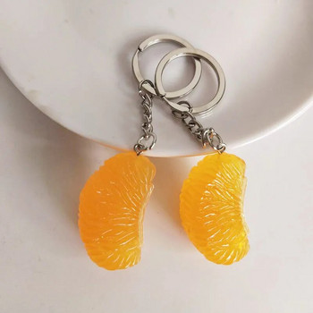 Ρητίνη προσομοίωσης πορτοκαλί μπρελόκ μενταγιόν τροφίμων και μπρελόκ φρούτων χονδρική