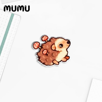 2023 New Mushroom Hedgehog Lapel Pin Flower Animal Ducky Acrylic καρφίτσες Χειροποίητες εποξειδικές κοσμηματοπούλες τσάντα τσάντα