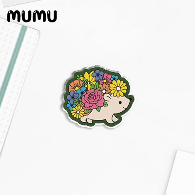 2023 New Mushroom Hedgehog Lapel Pin Flower Animal Ducky Acrylic καρφίτσες Χειροποίητες εποξειδικές κοσμηματοπούλες τσάντα τσάντα