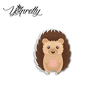 2023 New Arrival Fashion Cartoon Cute Hedgehog Animals Handcraft Ακρυλικό εποξειδικό σήμα με καρφίτσα πέτο