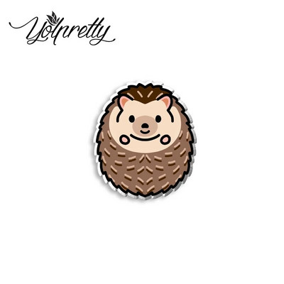 2023. gada jaunums modes karikatūra Jauki ezis dzīvnieki ar rokām darināti akrila epoksīda žetonu piespraudes