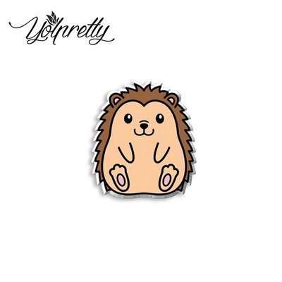 2023. gada jaunums modes karikatūra Jauki ezis dzīvnieki ar rokām darināti akrila epoksīda žetonu piespraudes