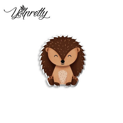 2023. gada jaunums modes karikatūra Jauki ezis dzīvnieki ar rokām darināti akrila epoksīda žetonu piespraudes