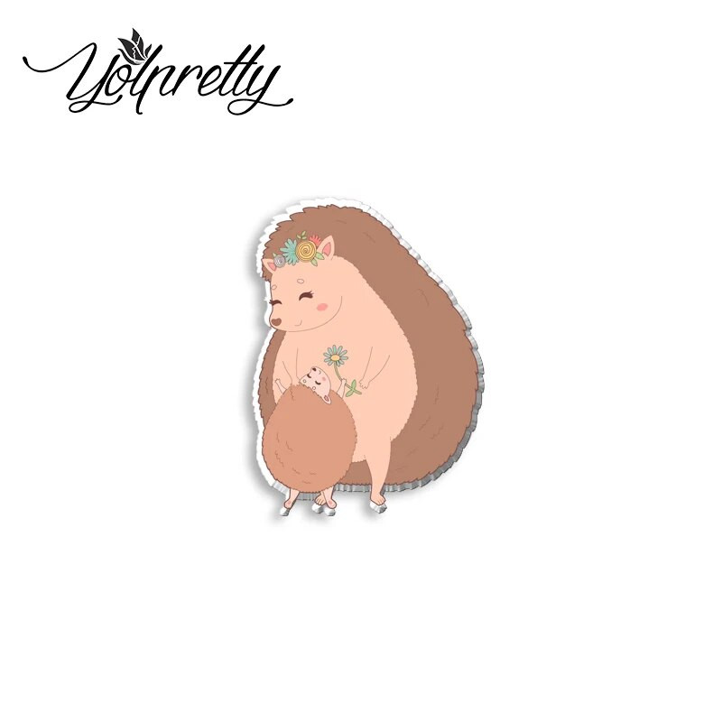 2023. gada jaunums modes karikatūra Jauki ezis dzīvnieki ar rokām darināti akrila epoksīda žetonu piespraudes