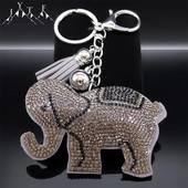 Μπρελόκ Elephant Full Crystal χαριτωμένο μπρελόκ για γυναίκες Ανδρικό κράμα στρας Ζώο Μπρελόκ Αξεσουάρ Τσάντα αυτοκινήτου Κόσμημα K5134S05