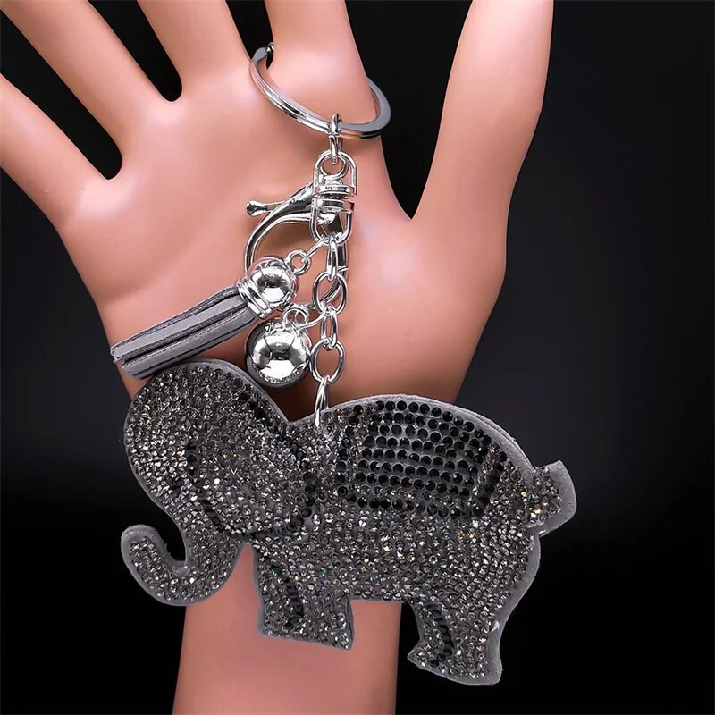 Μπρελόκ Elephant Full Crystal χαριτωμένο μπρελόκ για γυναίκες Ανδρικό κράμα στρας Ζώο Μπρελόκ Αξεσουάρ Τσάντα αυτοκινήτου Κόσμημα K5134S05