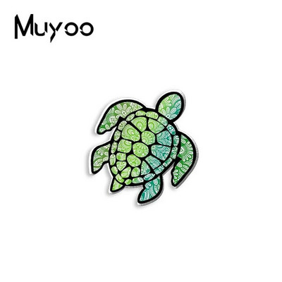 2023. gada jaunums, modes jūras bruņurupucis, varavīksnes lepnums, krāsaina glezna ar rokām darināta epoksīda akrila sveķu atloka piespraudes nozīmītes piespraudes