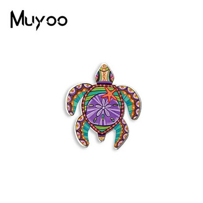 2023. gada jaunums, modes jūras bruņurupucis, varavīksnes lepnums, krāsaina glezna ar rokām darināta epoksīda akrila sveķu atloka piespraudes nozīmītes piespraudes