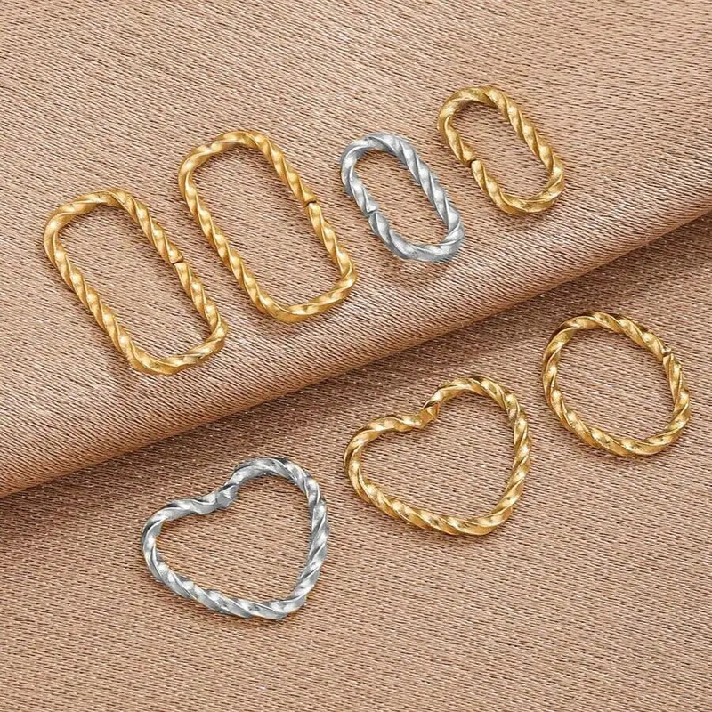 20gab. Nerūsējošā tērauda savīti atvērti lēciena gredzeni savienotājiem Rotaslietas Izgatavojumi Auskaru Kaklarota Sadalīta Gredzena Juvelierizstrādājumu aksesuāri