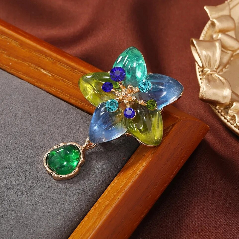 Εκλεκτές vintage Star καρφίτσα ρετσίνι κρεμαστό κόσμημα καρφίτσες για γυναίκες Λαμπερό Pentagram Corsage Lady Wedding Party Καρφίτσες κοσμημάτων