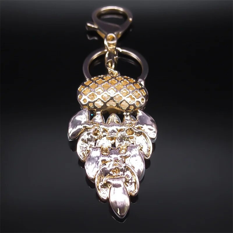 Creative Owl Crystal Alloy Μπρελόκ Θήκη αυτοκινήτου Τσάντα τσάντα τσάντα για κορίτσια Αισθητικό δώρο Μπρελόκ Μπιμπελό Κόσμημα K9238