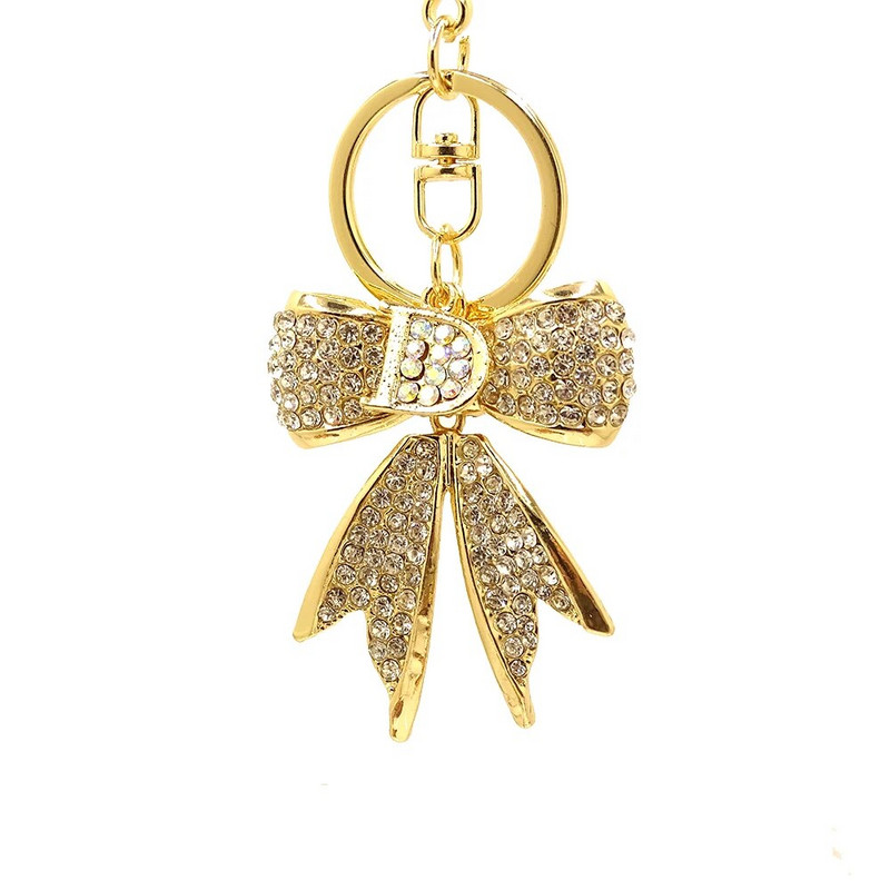 Divat kulcstartó rovar sorozat medál kristály elem íj autós kulcstartó női táska kiegészítők kulcstartó fém medál kis ajándék