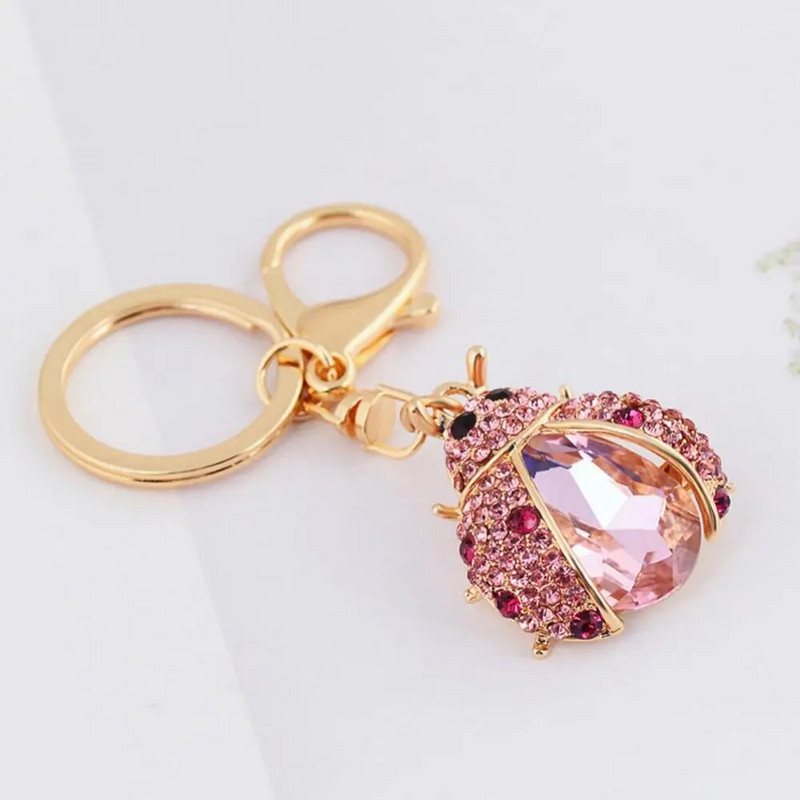 Atslēgu piekariņi Atslēgas Jauks somas dekors Sieviešu Mārītes formas Rhinestone Gredzens Ķēdes turētāja Somas dekors