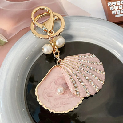 Radošs pērļu atslēgu piekariņš Rhinestone atslēgu piekariņu gredzens jauks atslēgu turētājs sieviešu soma, piekariņš, modes rotaslietas, automašīnu kulonu vairumtirdzniecība