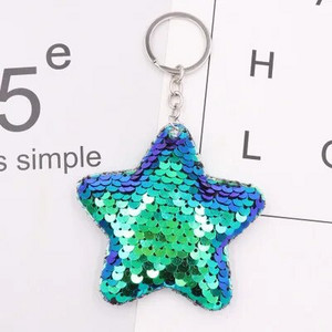 1GB Dolphin Star Vienradzis dzīvnieks Atslēgu piekariņš Glitter Pompom Sequins Atslēgu piekariņi Dāvanas sievietēm Autosomas piederumi Atslēgu piekariņi Rotaslietas