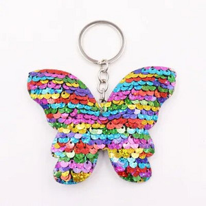 1GB Dolphin Star Vienradzis dzīvnieks Atslēgu piekariņš Glitter Pompom Sequins Atslēgu piekariņi Dāvanas sievietēm Autosomas piederumi Atslēgu piekariņi Rotaslietas