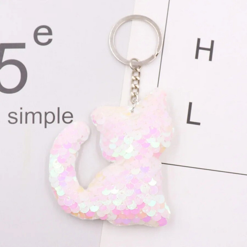 1GB Dolphin Star Vienradzis dzīvnieks Atslēgu piekariņš Glitter Pompom Sequins Atslēgu piekariņi Dāvanas sievietēm Autosomas piederumi Atslēgu piekariņi Rotaslietas