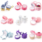 1 τεμάχιο Lovely Velvet Jewelry Box Δοχείο Κουτί βέρας για σκουλαρίκια Κολιέ Βραχιόλι Display Θήκη δώρου 16 στυλ