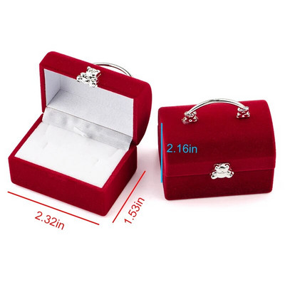 1 τεμάχιο Lovely Velvet Jewelry Box Δοχείο Κουτί βέρας για σκουλαρίκια Κολιέ Βραχιόλι Display Θήκη δώρου 16 στυλ