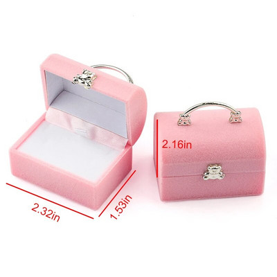 1 τεμάχιο Lovely Velvet Jewelry Box Δοχείο Κουτί βέρας για σκουλαρίκια Κολιέ Βραχιόλι Display Θήκη δώρου 16 στυλ