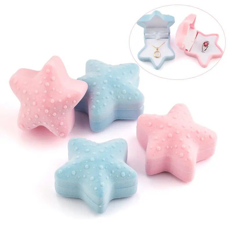 1 τεμάχιο Lovely Velvet Jewelry Box Δοχείο Κουτί βέρας για σκουλαρίκια Κολιέ Βραχιόλι Display Θήκη δώρου 16 στυλ