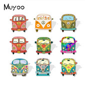 2022 New Arrival Fashion Hippie Peace Love Bus with Flowers Handcraft εποξειδικές ακρυλικές καρφίτσες για πέτο Καρφίτσα για σήμα