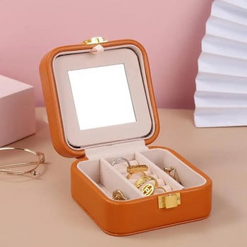 Κλασικό PU Δερμάτινο Mini Box Organizer για Κοσμήματα Σκουλαρίκια Κολιέ Δαχτυλίδι Κασετίνα Ταξιδιωτική Φορητή κοσμηματοθήκη
