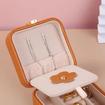 Κλασικό PU Δερμάτινο Mini Box Organizer για Κοσμήματα Σκουλαρίκια Κολιέ Δαχτυλίδι Κασετίνα Ταξιδιωτική Φορητή κοσμηματοθήκη