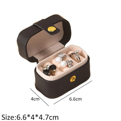 Putni prijenosni kožni mali organizator nakita Kutija za pohranu Putna kutija Ženske naušnice Prstenje Ogrlice Narukvice Držač za prikaz