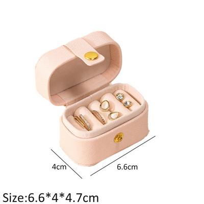 Putni prijenosni kožni mali organizator nakita Kutija za pohranu Putna kutija Ženske naušnice Prstenje Ogrlice Narukvice Držač za prikaz