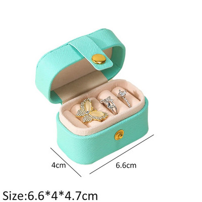 Putni prijenosni kožni mali organizator nakita Kutija za pohranu Putna kutija Ženske naušnice Prstenje Ogrlice Narukvice Držač za prikaz