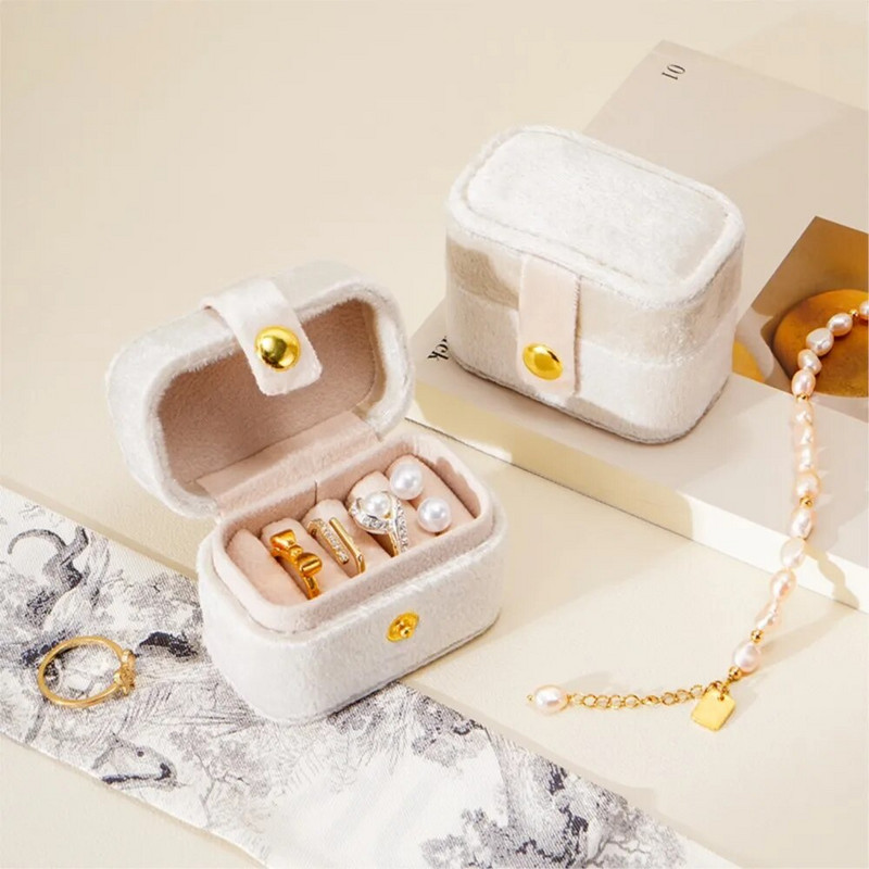 Putni prijenosni kožni mali organizator nakita Kutija za pohranu Putna kutija Ženske naušnice Prstenje Ogrlice Narukvice Držač za prikaz