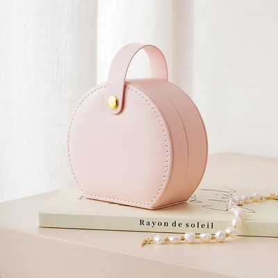 Käeshoitav kaasaskantav ehete hoiukarp Reisi ehteümbris Nahast hoiustamiskõrvarõngad kaelakee sõrmus ehete korraldaja kuva