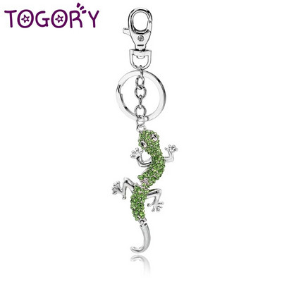 TOGORY Lucky Lizard Crystal Novelty Animal moderns atslēgu piekariņš somiņa sprādze rokassomu kulons automašīnu atslēgu piekariņu turētājam sievietēm