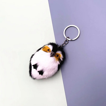 Μπρελόκ Mini Fluffy Owl New Fashion Κρεμαστό παιχνίδι βελούδινο κουκουβάγια Γυναικεία τσάντα Γούρια ψεύτικη γούνα κουνελιού Πομπόν για τσάντα