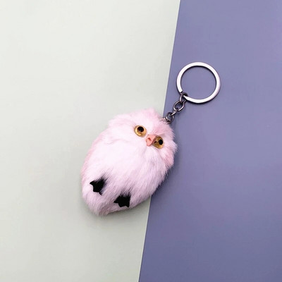 Μπρελόκ Mini Fluffy Owl New Fashion Κρεμαστό παιχνίδι βελούδινο κουκουβάγια Γυναικεία τσάντα Γούρια ψεύτικη γούνα κουνελιού Πομπόν για τσάντα