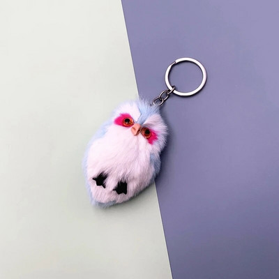 Μπρελόκ Mini Fluffy Owl New Fashion Κρεμαστό παιχνίδι βελούδινο κουκουβάγια Γυναικεία τσάντα Γούρια ψεύτικη γούνα κουνελιού Πομπόν για τσάντα