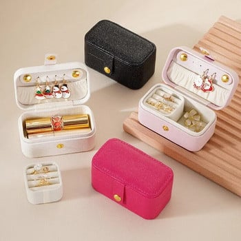 Διασυνοριακό Hot New Mini Small Pu Jewelry Box Travel Φορητά σκουλαρίκια Δαχτυλίδι κολιέ Snap Jewelry Box